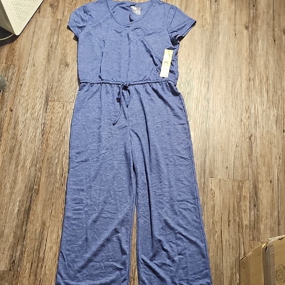 Women's Muk Luks Heather Blue Jumpsuit Romper Large - Picture 1 of 8